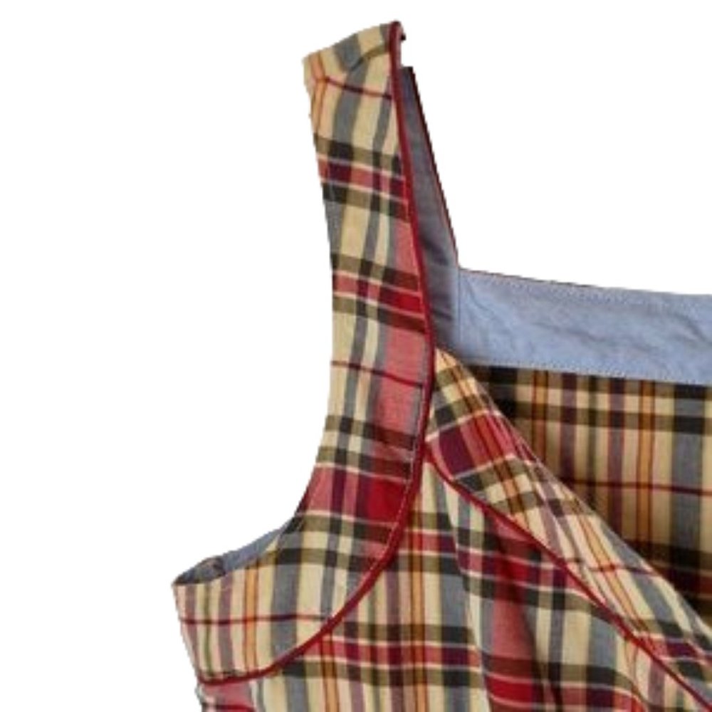 Tommy Hilfiger | Plaid button down pleated tank L - Picture 3 of 11